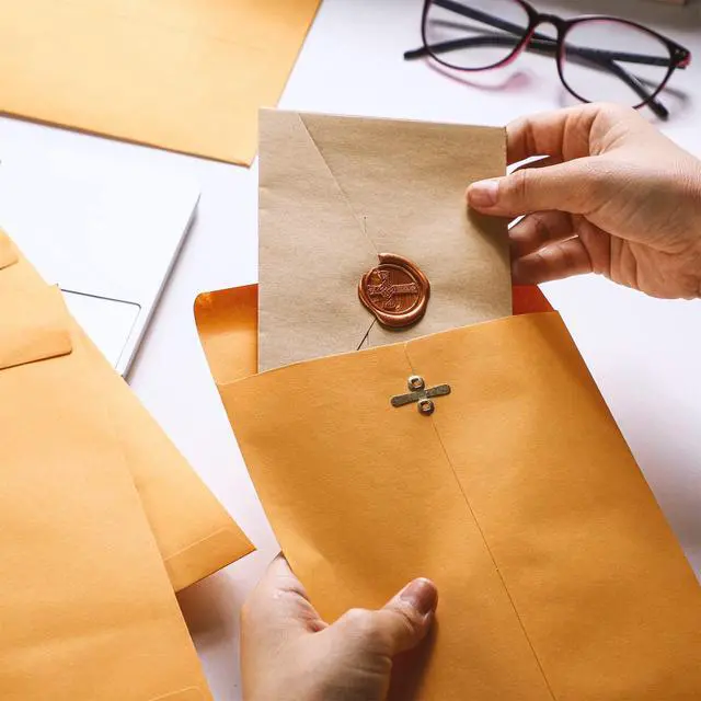 Alt view image 6 of 6 - 300 Pcs Manilla Envelopes Clasp Envelopes Bulk Brown Kraft Catalog Letter with Clasp Closure and Gummed Seal 28lb Heavyweight Paper (6 x 9 Inch,9 x 12 Inch,10 x 13 Inch)