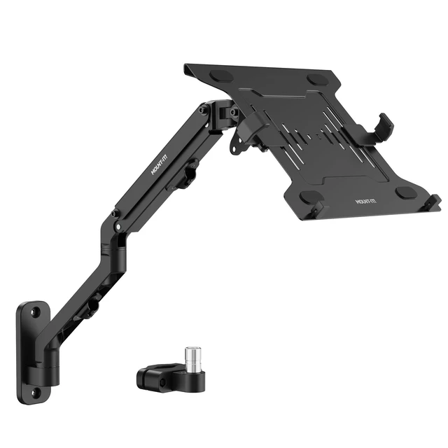 Alt view image 2 of 6 - Ergonomic Laptop Arm for Wall or Pole Mounting, Full Motion Adjustments, Versatile Design, Easy Installation