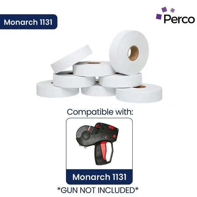 Alt view image 2 of 6 - Pricing Labels for Monarch 1131 Removable Adhesives White - 60,000 Labels w/ 24 Rolls Value Pack, 3 Sleeves - Made in USA