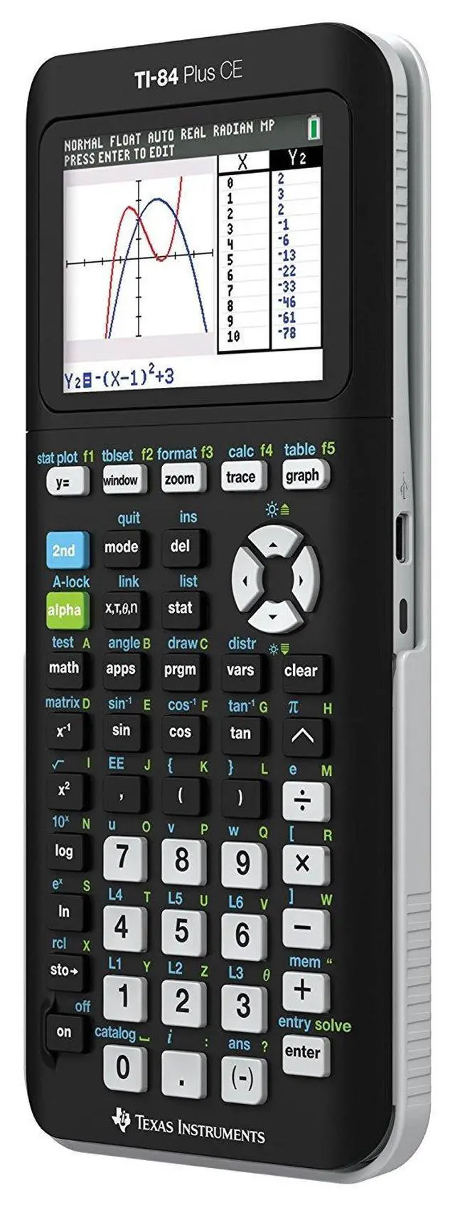 Alt view image 3 of 4 - TI-84 Plus CE Graphing Calculator, Black