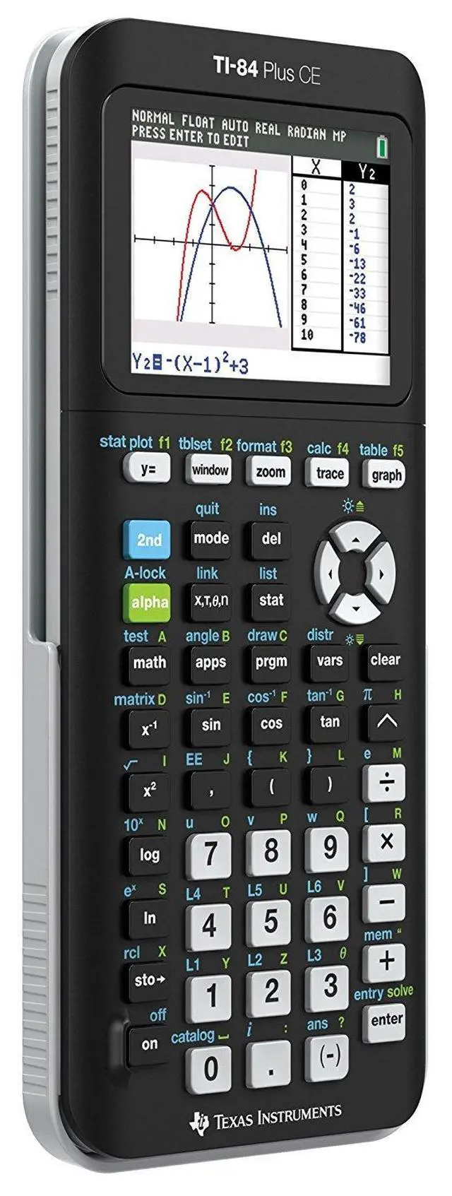 Alt view image 4 of 4 - TI-84 Plus CE Graphing Calculator, Black