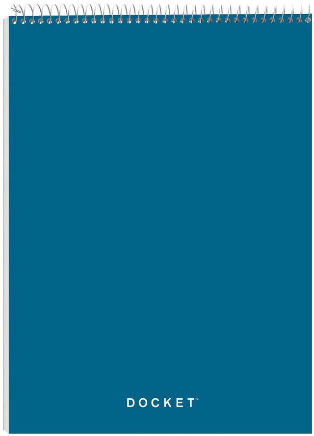 Main image of Docket Graph Pad, 8-1/2" x 11-3/4", Wire Bound, Graph Rule (4 x 4), Blue Covers, 70 Sheets, Pack of 18