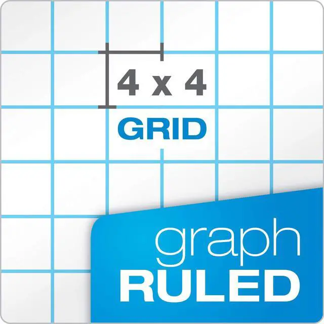 Alt view image 2 of 6 - Docket Graph Pad, 8-1/2" x 11-3/4", Wire Bound, Graph Rule (4 x 4), Blue Covers, 70 Sheets, Pack of 18