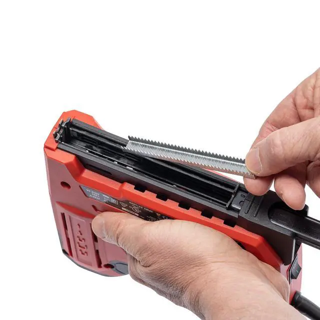 Alt view image 4 of 6 - Arrow ET501F Corded 5-in-1 Professional Electric Staple and Nail Gun, Wire Stapler, and Brad Nailer for Upholstery, Framing, Insulation, Crafts, Fencing, and Cable, Black/Red | Corded Professional Ele