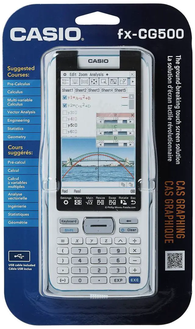 Alt view image 3 of 6 - fx-CG500 Graphing Calculator Touchscreen with Stylus | CAS Functionality, Drag-and-Drop | Ideal for Advanced Math, Calculus & Engineering