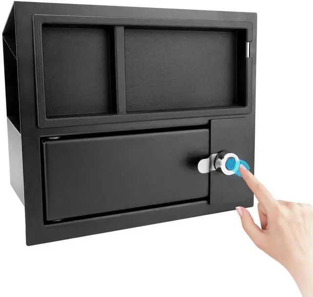 Main image of Center Console Safe Vault Safe Box With Fingerprint Lock | Compatible with 2014-2021 Toyota Tundra 5.7L V8 Replace# 00016-34174 Secure Storage for Valuables, and Personal Items
