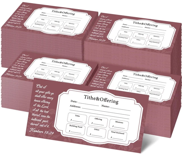 Main image of 1000 Count Tithes and Offering Envelopes for Church Tithe Donation My Offering Bill Size Checks and Cash Envelopes for Religious Occasions(Simple)