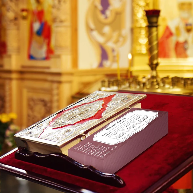 Alt view image 4 of 6 - 1000 Count Tithes and Offering Envelopes for Church Tithe Donation My Offering Bill Size Checks and Cash Envelopes for Religious Occasions(Simple)
