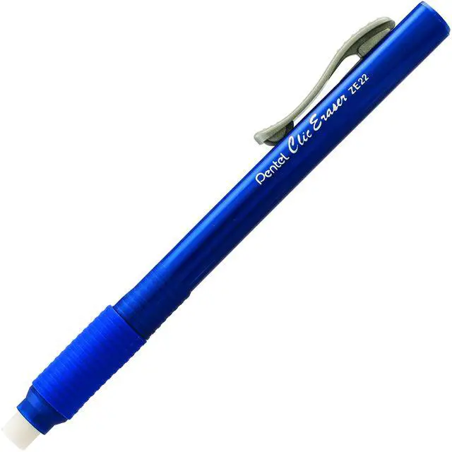 Alt view image 2 of 6 - Clic Eraser Grip, Retractable Eraser, Blue Barrel, Box of 12 (ZE22C) (Pack of 4)