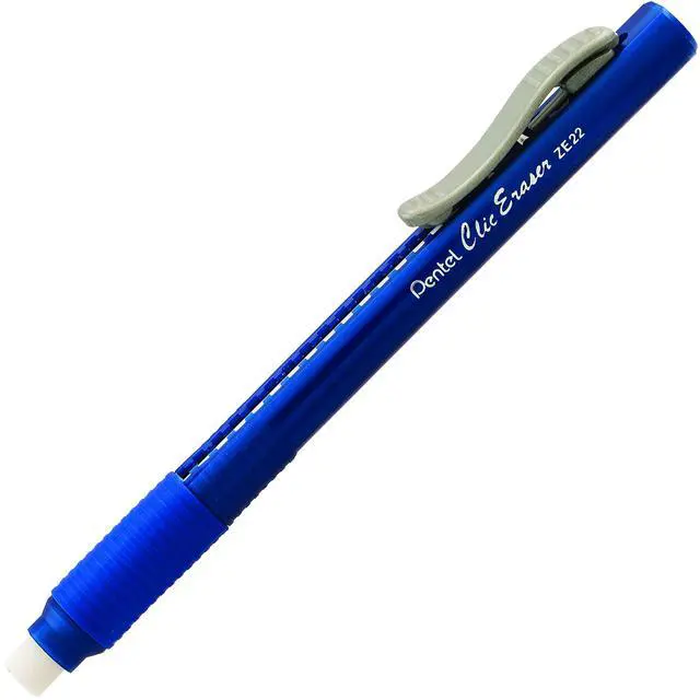 Alt view image 4 of 6 - Clic Eraser Grip, Retractable Eraser, Blue Barrel, Box of 12 (ZE22C) (Pack of 4)