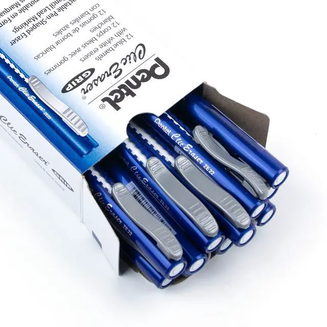 Alt view image 5 of 6 - Clic Eraser Grip, Retractable Eraser, Blue Barrel, Box of 12 (ZE22C) (Pack of 4)