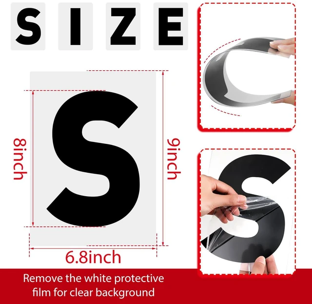 Alt view image 2 of 5 - 300 Pcs Sign Letter Printed on Marquee Flexible Outdoor Black Portable Sign Board Plastic Changeable Letters and Numbers Punctuation Acrylic Numbers(8'', 9'')