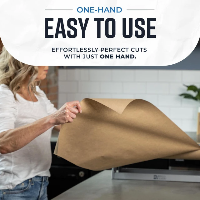 Alt view image 5 of 6 - 24 Inches All Paper Roll Dispenser and Cutter Made of Heavy-Duty Steel Frame & Sharp Blade. Holds, Dispenses & Cuts. Wall Mountable & Non-Slip Tabletop. Up to 1000ft Rolls