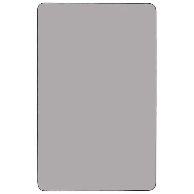 Alt view image 6 of 6 - 24''W x 48''L Rectangular Grey Thermal Laminate Activity Table - Standard Height Adjustable Legs