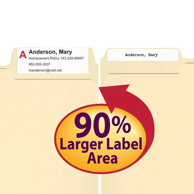Alt view image 3 of 6 - SuperTab File Folder, Oversized 1/3-Cut Tab, Letter Size, Manila, 100 Per Box (10301) (Pack of 5)