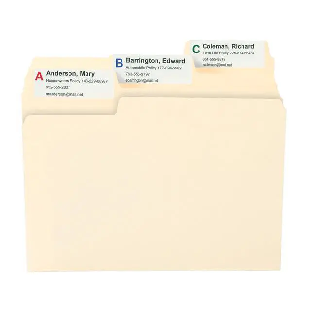 Alt view image 4 of 6 - SuperTab File Folder, Oversized 1/3-Cut Tab, Letter Size, Manila, 100 Per Box (10301) (Pack of 5)