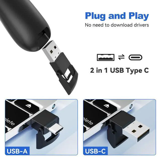Alt view image 2 of 6 - (4 Units) Presentation Clicker with 4 Cases Wireless Presenter Remote PowerPoint Pointer Slide Advancer for Mac Laptop PC Computer Keynote