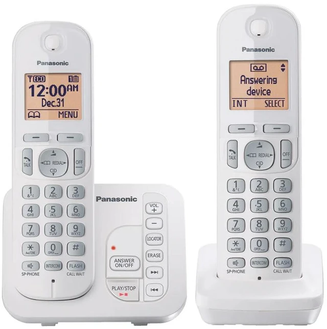 Main image of KX-TG7122SK DECT 6.0 Digital Answering System Caller ID Expandable Up to 6 Handsets Intercom Cordless Phone - 2 Handsets