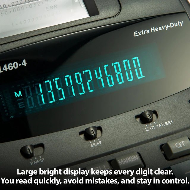 Alt view image 3 of 6 - 1460-4 12 Digit Extra Heavy Duty Commercial Printing Calculator