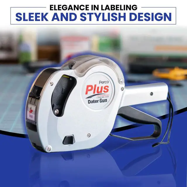 Alt view image 4 of 6 - Plus 1-Line Date Marking Gun with Labels Kit - Compares to Monarch 1131-01 Band Includes 1-Line 8-Character Band Date Labeler Gun, 9,000 Blank White Labels, a Label Scraper, and an Extra Inker