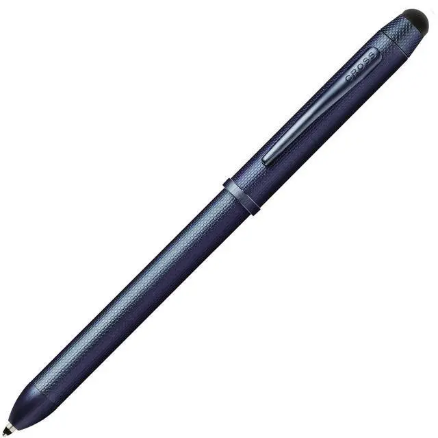 Main image of Tech3+ Dark Blue PVD Multifunction Pen - Multifunctional Pen & Pencil for Versatile Use - Multiple Writing Tips - 2-Way Rotation Mechanism - Built-In Stylus - Corporate Gifts - Black Ink
