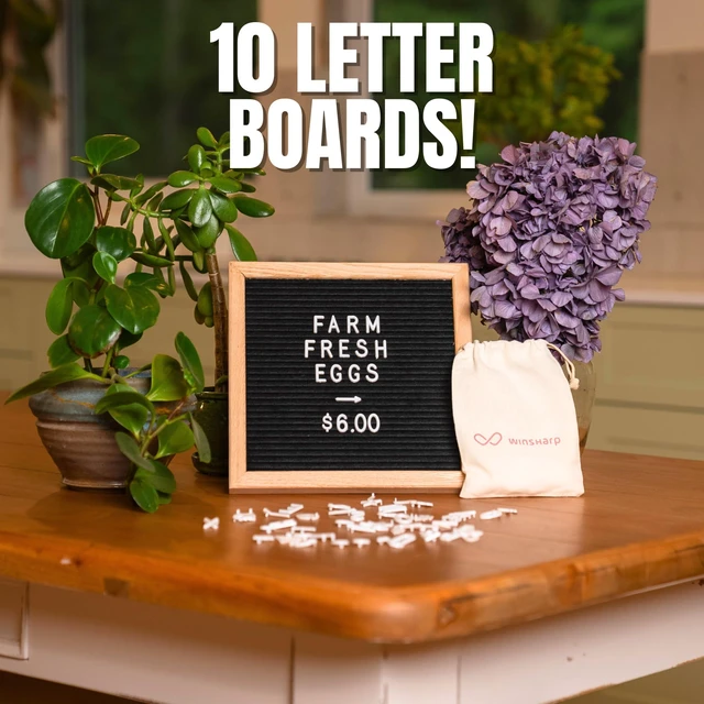 Alt view image 2 of 6 - 10"x10" Letter Board 10 Pack