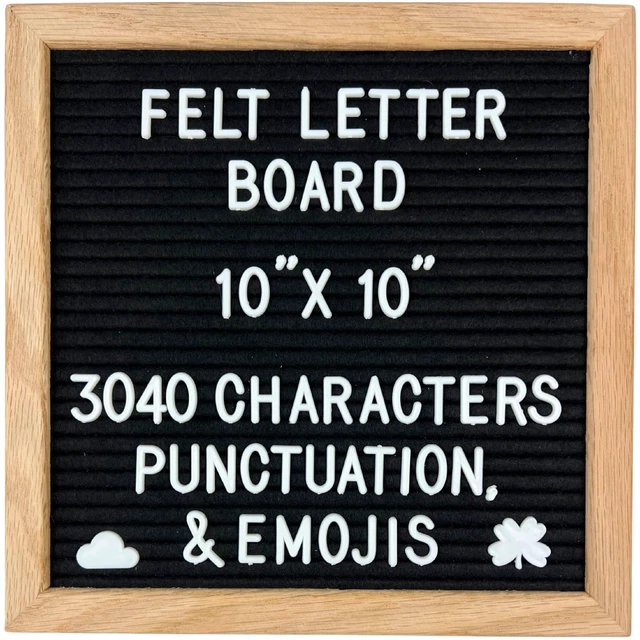 Alt view image 6 of 6 - 10"x10" Letter Board 10 Pack