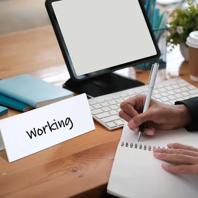 Alt view image 6 of 6 - 50 Sets Dry Erase Name Tent Cards with Black Markers 8.7 x 2.8 x 1.9 Inches White Reusable Name Plate Wipe Clean Desk Tags Sign for Classroom Table Office Conference Meeting Weddings
