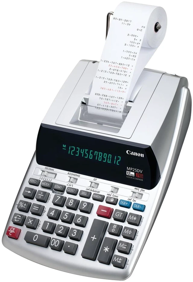 Main image of Office Products 2202C001 MP25DV-3 Desktop Printing Calculator with Currency Conversion, Clock & Calendar
