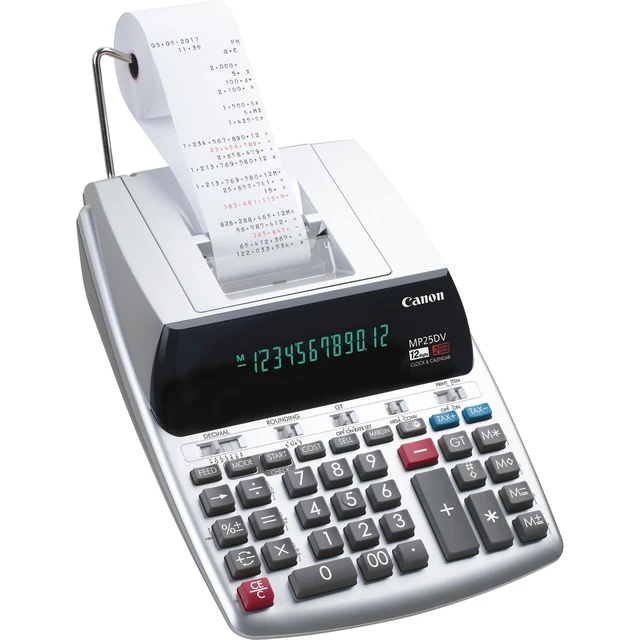 Alt view image 4 of 5 - Office Products 2202C001 MP25DV-3 Desktop Printing Calculator with Currency Conversion, Clock & Calendar