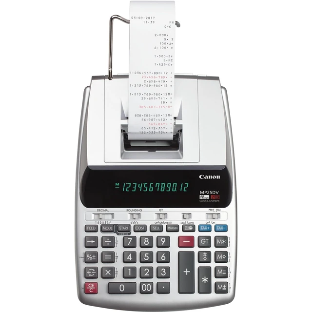 Alt view image 5 of 5 - Office Products 2202C001 MP25DV-3 Desktop Printing Calculator with Currency Conversion, Clock & Calendar