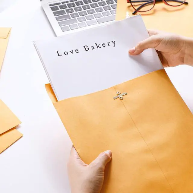 Alt view image 3 of 4 - 600 Pcs Manilla Envelopes Clasp Envelopes Bulk Brown Kraft Catalog Letter with Clasp Closure and Gummed Seal 28lb Heavyweight Paper (9 x 12 Inch)