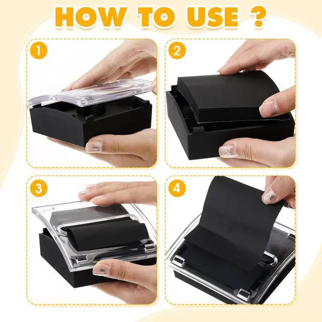 Alt view image 3 of 6 - 24 Pcs Pop Up Note Dispenser with Black Base Clear Top Acrylic Sticky Notes Holder Fit for 3 x 3 Inches Notes Sticky Note Dispenser for Desk School Office Home Store Memo Gift