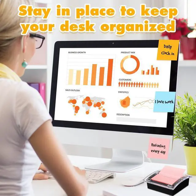 Alt view image 6 of 6 - 24 Pcs Pop Up Note Dispenser with Black Base Clear Top Acrylic Sticky Notes Holder Fit for 3 x 3 Inches Notes Sticky Note Dispenser for Desk School Office Home Store Memo Gift