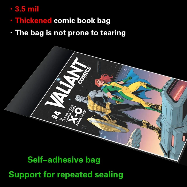 Alt view image 5 of 6 - 1000ct Current Comic Book Bags,3.5 Mil Thick Comic Book Sleeves,Acid-Free Crystal Clear,7.2 X 10.5 inch,Archival Quality,Fits Standard Comic Book Storage