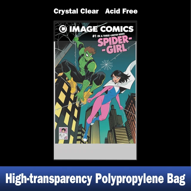 Alt view image 6 of 6 - 1000ct Current Comic Book Bags,3.5 Mil Thick Comic Book Sleeves,Acid-Free Crystal Clear,7.2 X 10.5 inch,Archival Quality,Fits Standard Comic Book Storage