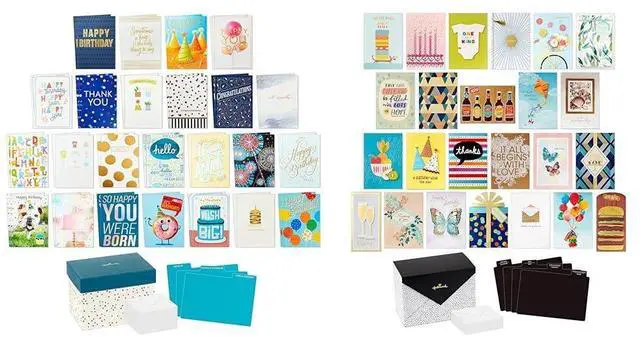 Main image of All Occasion Cards - Assortment of 24 Handmade Greeting Cards, Painted Dots - Birthday, Baby Shower, Wedding, Sympathy