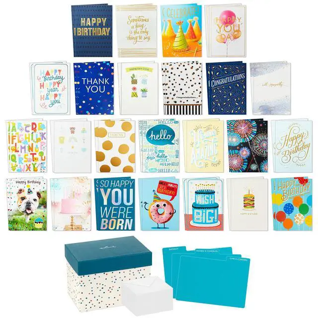 Alt view image 2 of 6 - All Occasion Cards - Assortment of 24 Handmade Greeting Cards, Painted Dots - Birthday, Baby Shower, Wedding, Sympathy