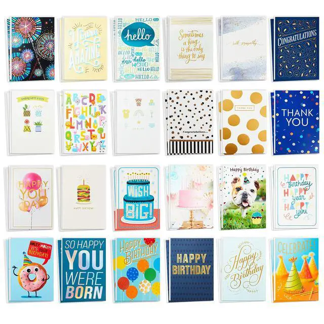 Alt view image 4 of 6 - All Occasion Cards - Assortment of 24 Handmade Greeting Cards, Painted Dots - Birthday, Baby Shower, Wedding, Sympathy