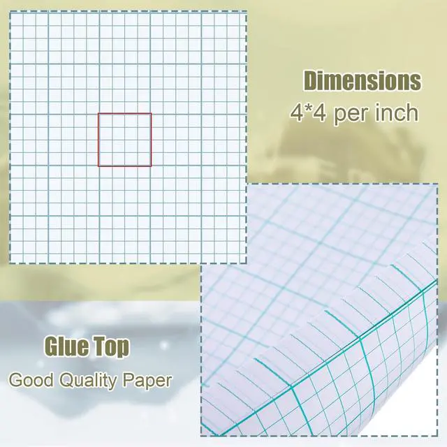 Alt view image 3 of 6 - 24 Pack Graph Paper Pads 8.5" x 11", 4x4 Quad Ruled, 50 Sheets/100 Pages Back to School Graph Paper for Engineer Architect Designer Mathematician Draftsman