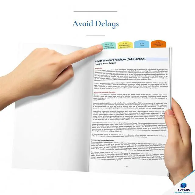Alt view image 3 of 6 - Aviation Instructors Handbook Pre-Tabbed FOI Study Guide, FAA Training Manual with Color-Coded Tabs, Lesson Planning & Instruction Techniques for Flight Instructors & Pilot Training 50 tabs Set