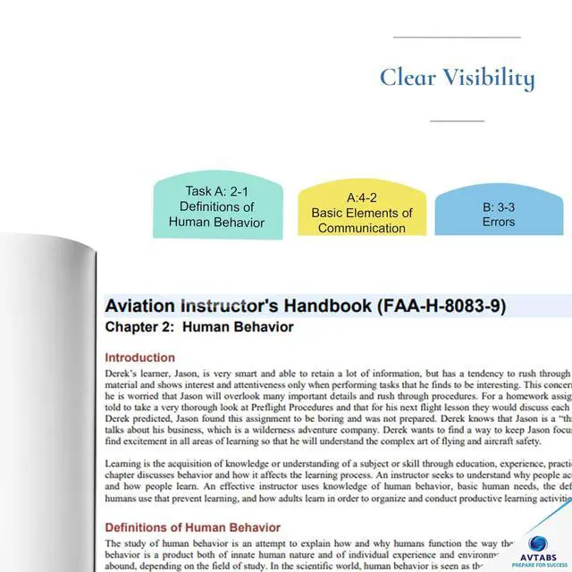 Alt view image 4 of 6 - Aviation Instructors Handbook Pre-Tabbed FOI Study Guide, FAA Training Manual with Color-Coded Tabs, Lesson Planning & Instruction Techniques for Flight Instructors & Pilot Training 50 tabs Set