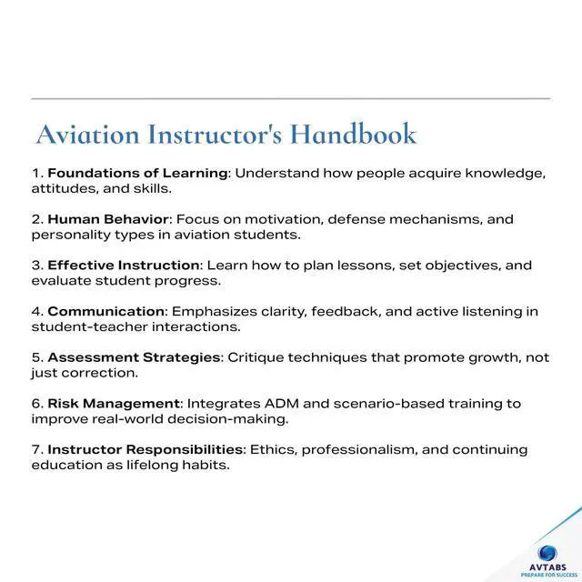 Alt view image 6 of 6 - Aviation Instructors Handbook Pre-Tabbed FOI Study Guide, FAA Training Manual with Color-Coded Tabs, Lesson Planning & Instruction Techniques for Flight Instructors & Pilot Training 50 tabs Set