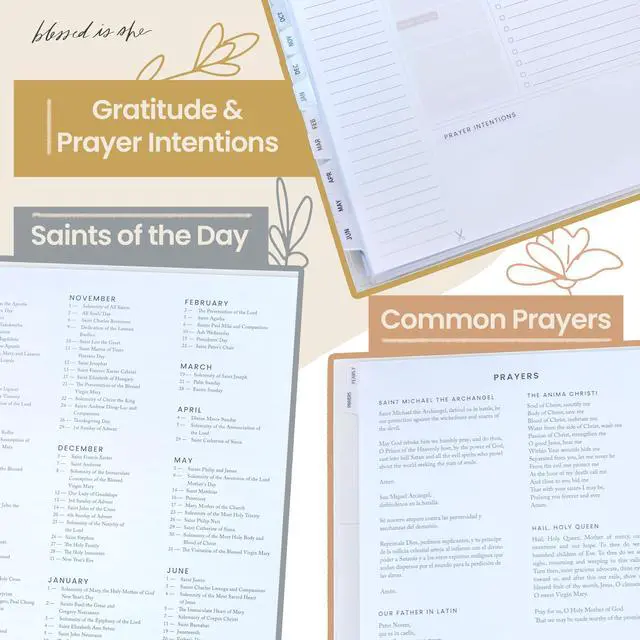 Alt view image 5 of 6 - Catholic Academic Planner 2026-2027 for Women Liturgical Planner with Prayer Prompts, Feast Days & Gratitude Journal 6.25 x 8.25, Mini Layout, Perfect Bound