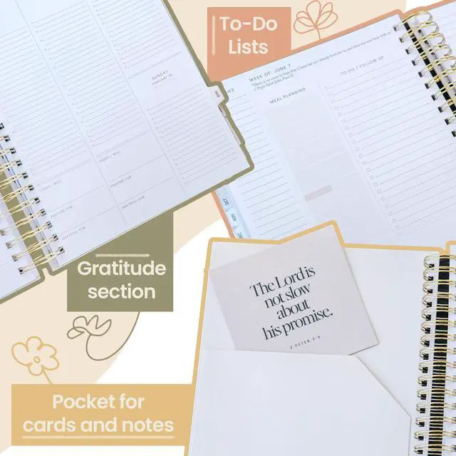 Alt view image 4 of 6 - Catholic Academic Planner 2026-2027 for Women Liturgical Planner with Prayer Prompts, Feast Days & Gratitude Journal 6.25 x 8.25, Mini Layout, Spiral Bound