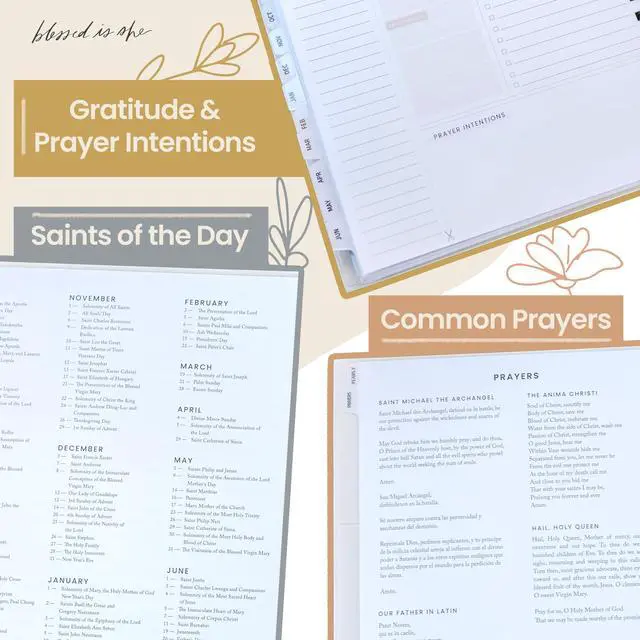 Alt view image 5 of 6 - Catholic Academic Planner 2026-2027 for Women Liturgical Planner with Prayer Prompts, Feast Days & Gratitude Journal 6.25 x 8.25, Mini Layout, Spiral Bound