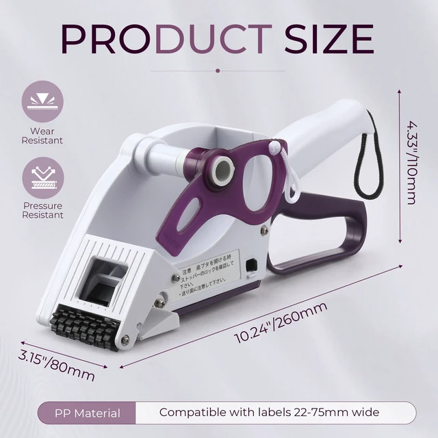 Alt view image 2 of 6 - Hand Held Label Applicator, Manual Applicator Target Pasters Gun for Automatically Peel Off and Stick for Target Pasters Round Square Irregular Shape (Yh-60, 22-70mm Label Width)