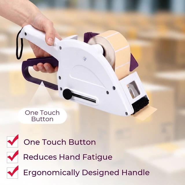 Alt view image 3 of 6 - Hand Held Label Applicator, Manual Applicator Target Pasters Gun for Automatically Peel Off and Stick for Target Pasters Round Square Irregular Shape (Yh-60, 22-70mm Label Width)