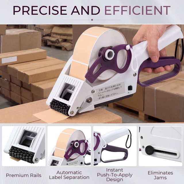 Alt view image 4 of 6 - Hand Held Label Applicator, Manual Applicator Target Pasters Gun for Automatically Peel Off and Stick for Target Pasters Round Square Irregular Shape (Yh-60, 22-70mm Label Width)