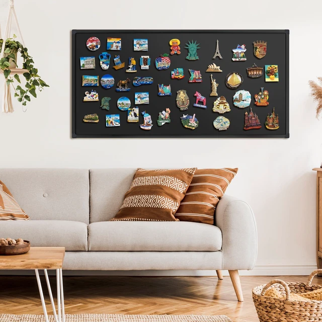 Alt view image 4 of 6 - Magnetic Chalkboard 48 x 24 Inches - Black Aluminum Frame Chalk Board Words Sign Wall Decor Plaque for Business, Menu, School, Office - Magnet Bulletin Display Board Pizarra